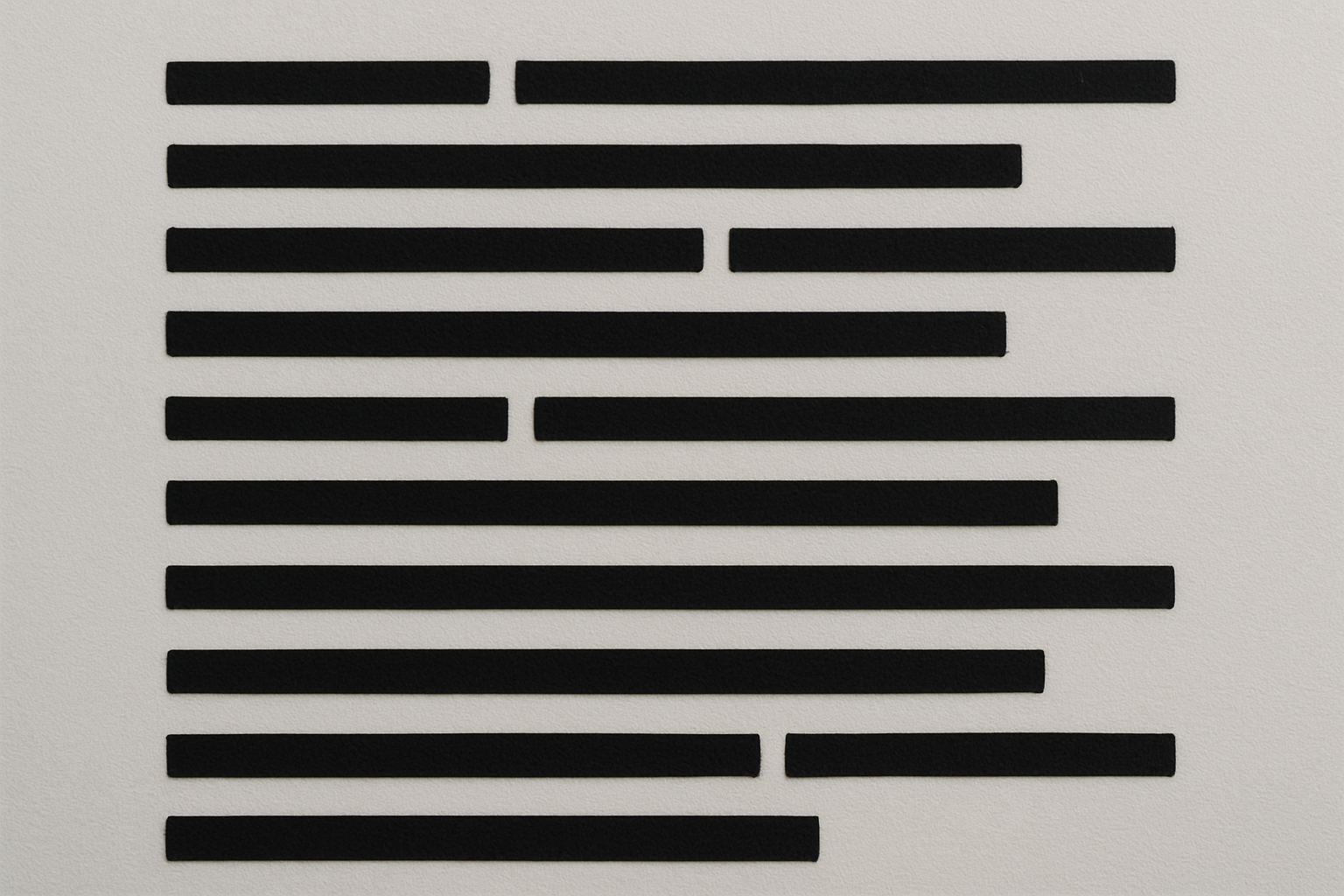 A redaction bar pattern. In a sales structure the omissions are the information.